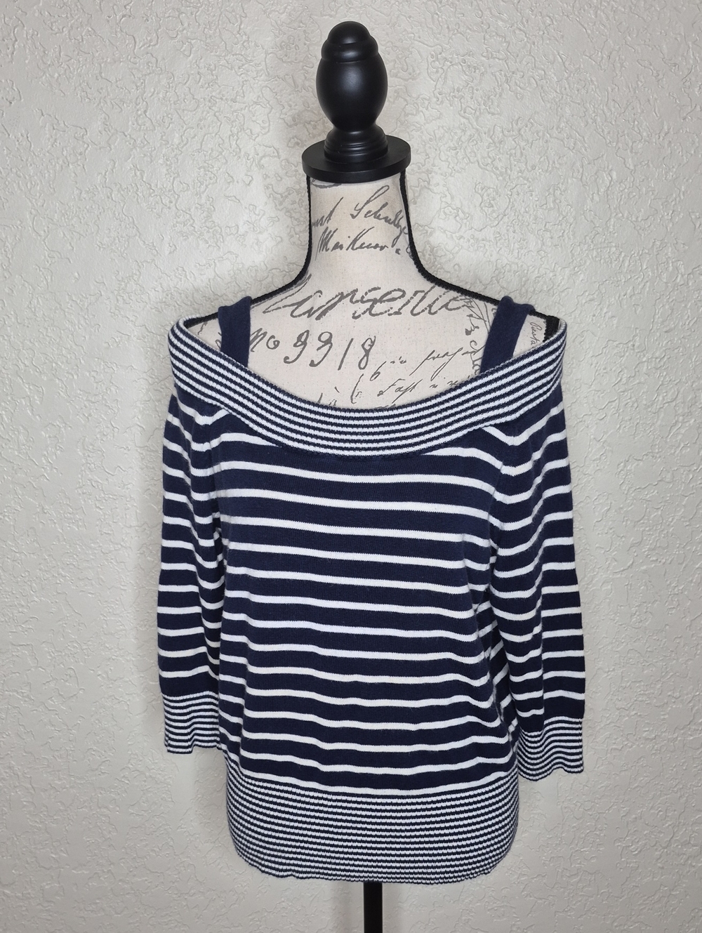 Vintage Heirloom‎ Collectibles Striped Sweater with Shoulder Straps Size XL